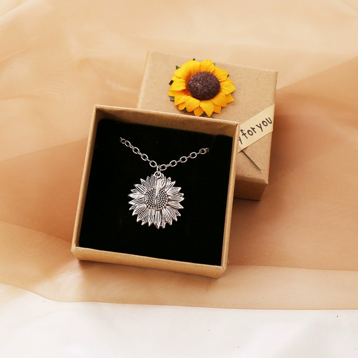 "You Are My Sunshine" Sunflower Necklace - Back in Stock