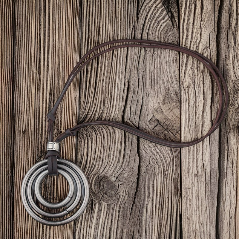 Twisted Circle Alloy Necklace