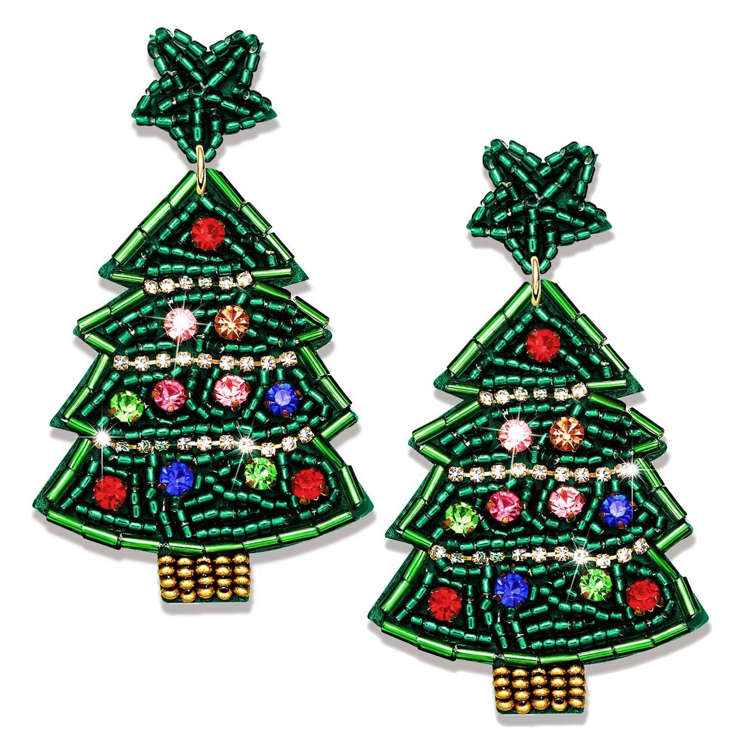 Stylish Christmas Beaded Earrings