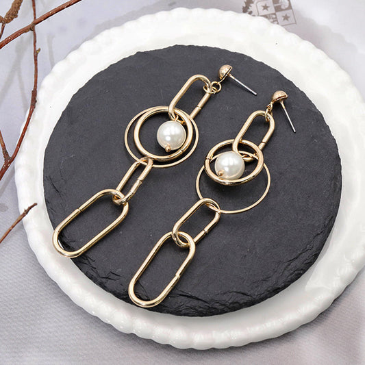 Metal Hoop Vintage Earrings