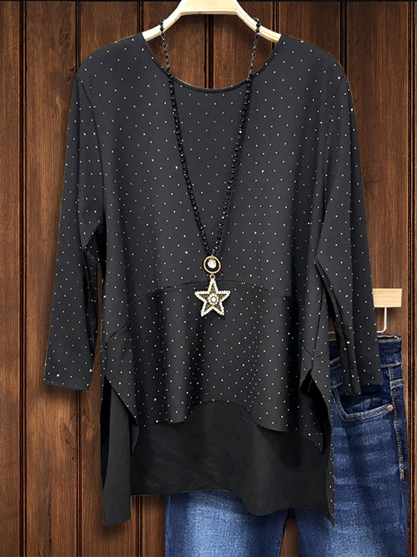 Round Neck Polka Dot Top