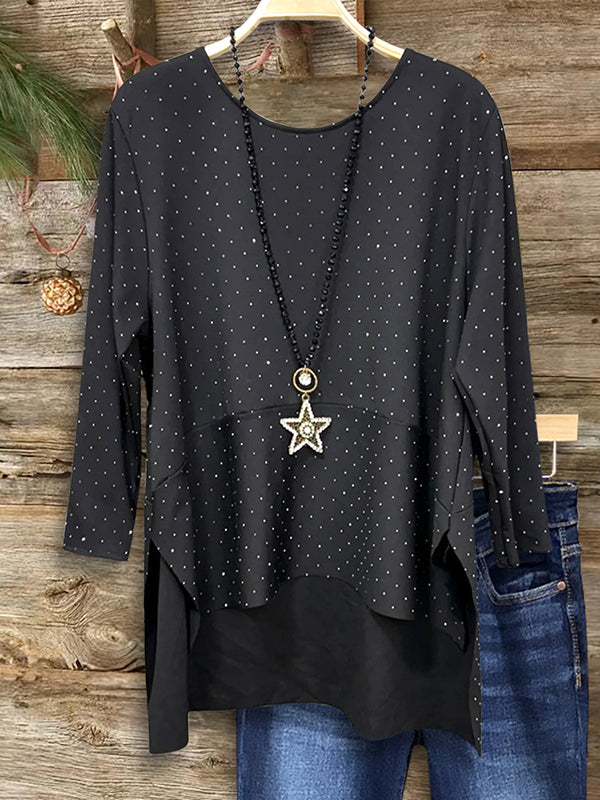 Round Neck Polka Dot Top