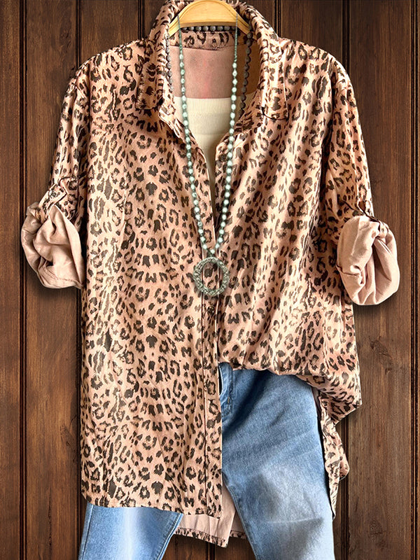 Leopard Print Loose Shirt