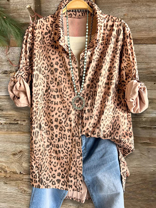 Leopard Print Loose Shirt