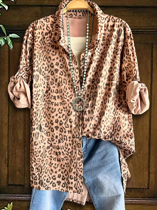 Leopard Print Loose Shirt