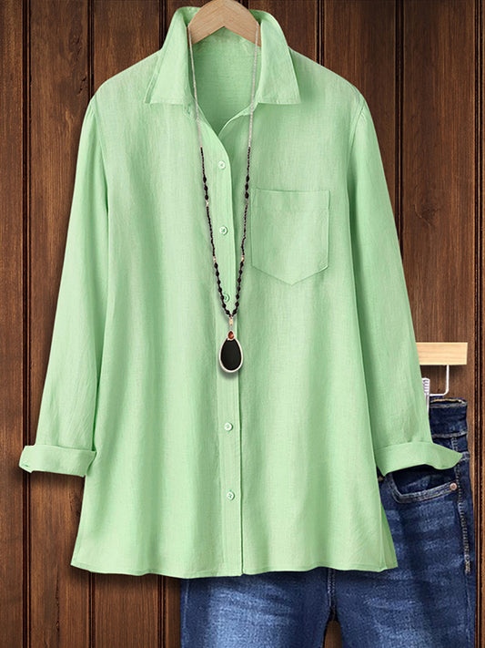 Fresh Green Patch Pocket Shirt