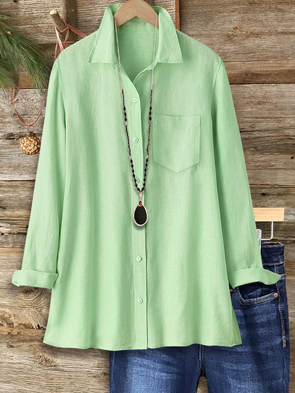 Fresh Green Patch Pocket Shirt