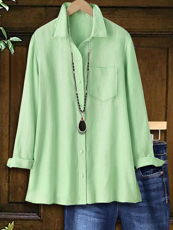 Fresh Green Patch Pocket Shirt