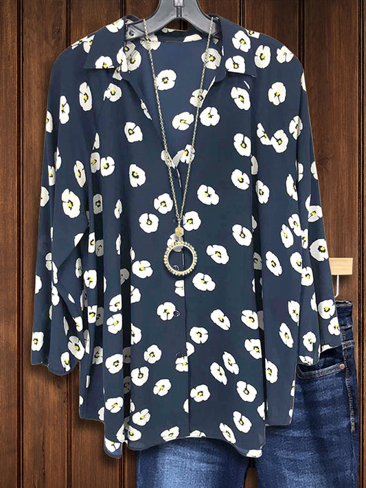 Vintage Floral Button-Down Shirt