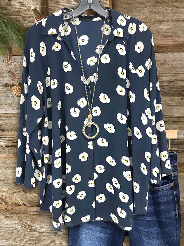 Vintage Floral Button-Down Shirt