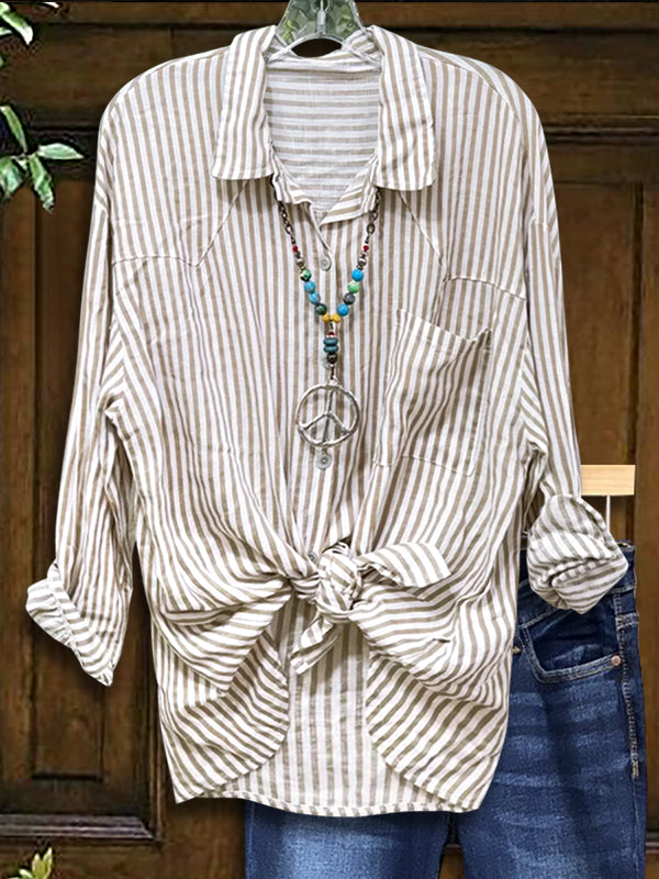 Casual Striped Loose Shirt