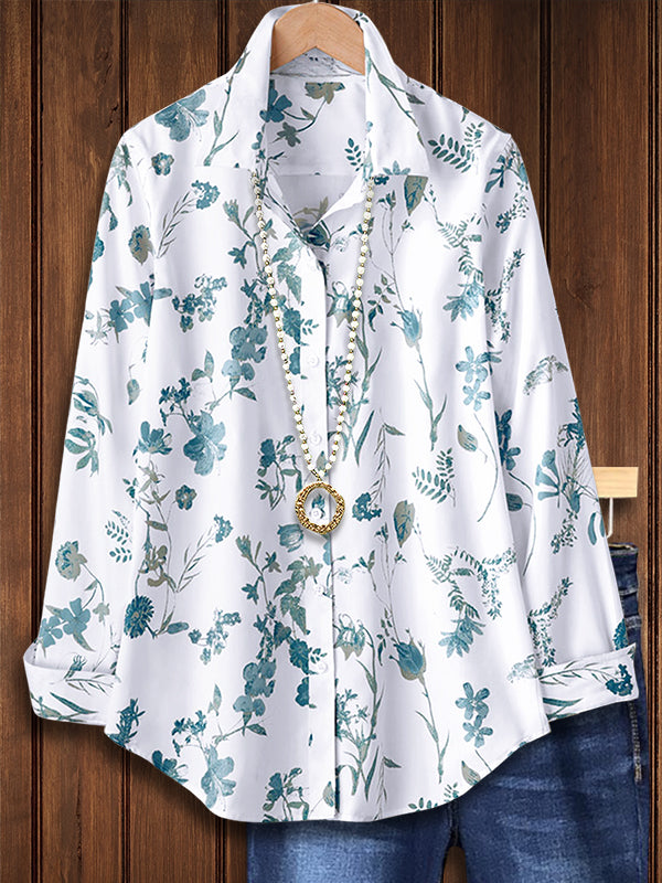 Fashionable Natural Print Blouse