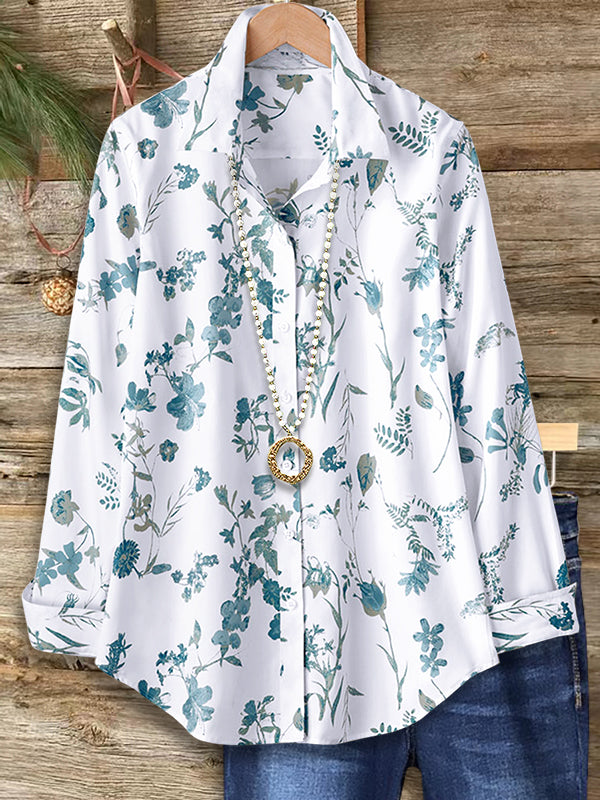 Fashionable Natural Print Blouse