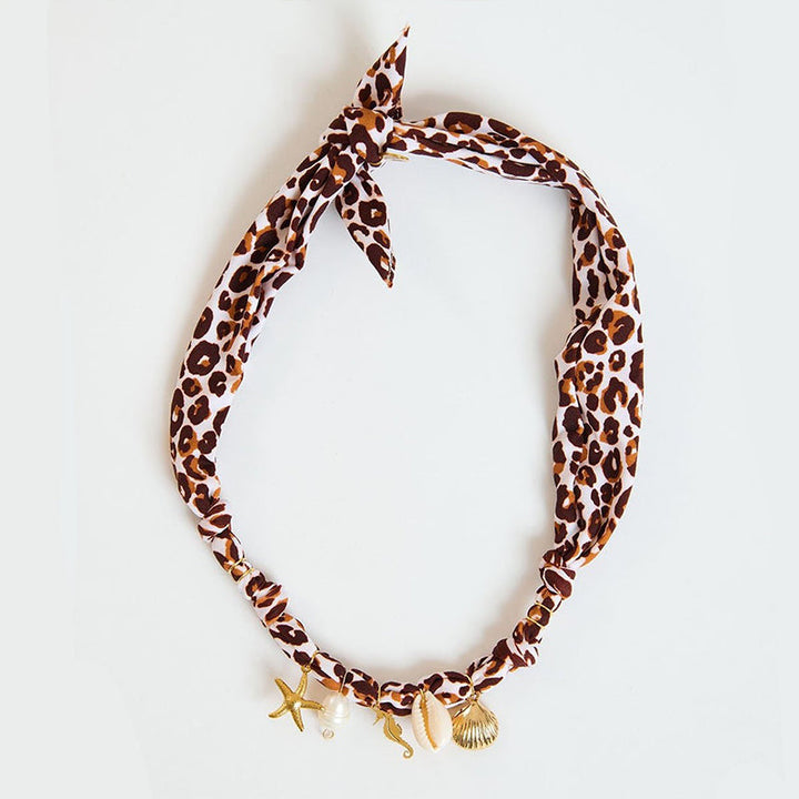 Ocean Multi-Decor Ribbon Necklace