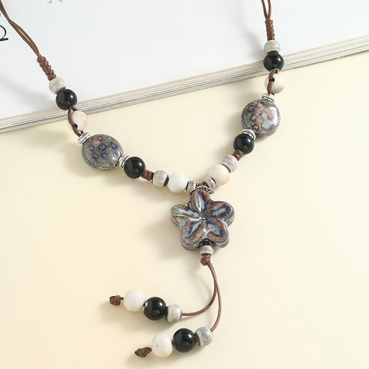 Boho Beaded Pendant Necklace
