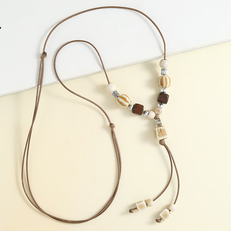 Boho Beaded Pendant Necklace