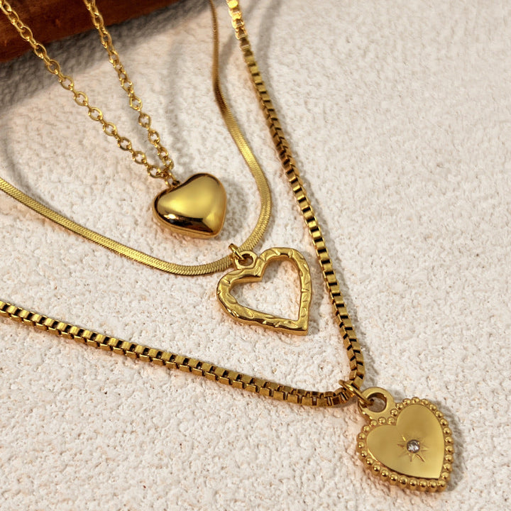 Golden Heart Pendant Necklace
