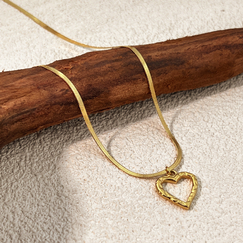Golden Heart Pendant Necklace