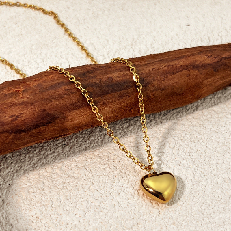Golden Heart Pendant Necklace