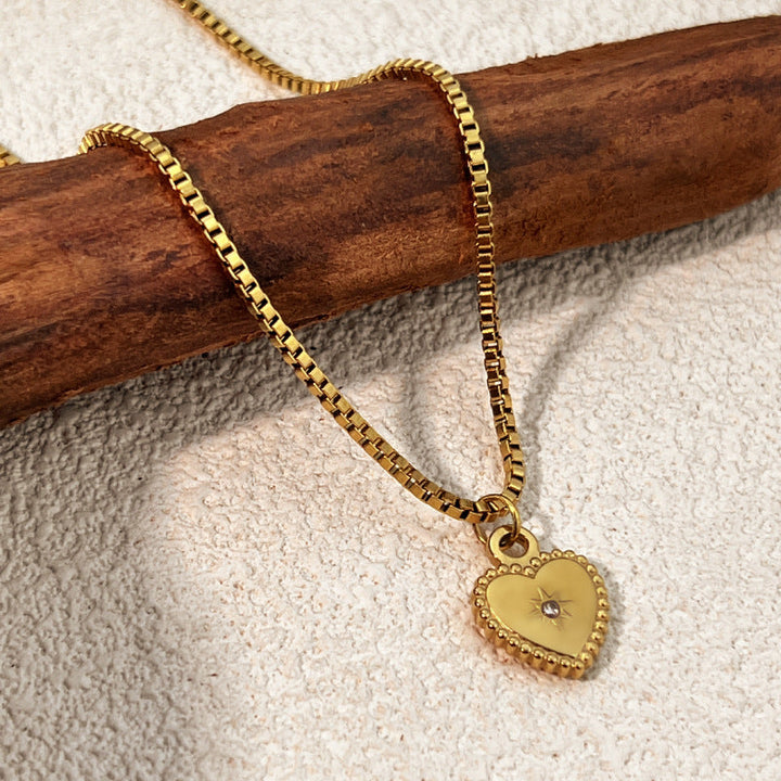 Golden Heart Pendant Necklace