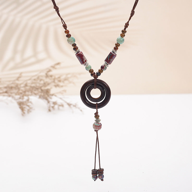 Ethnic Style Ceramic Necklace