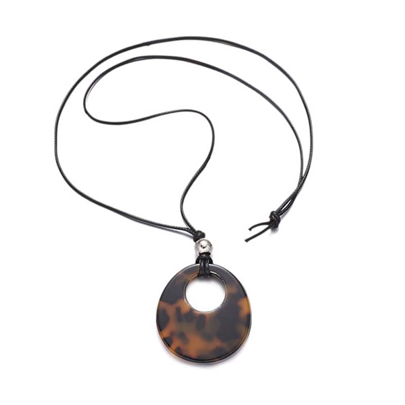 Leopard Print Pendant Necklace