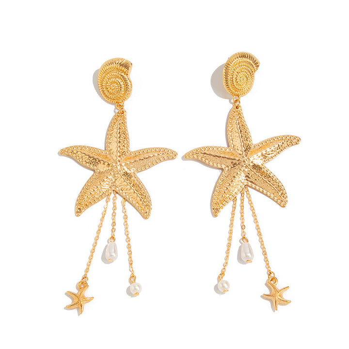Ocean Starfish Drop Earrings