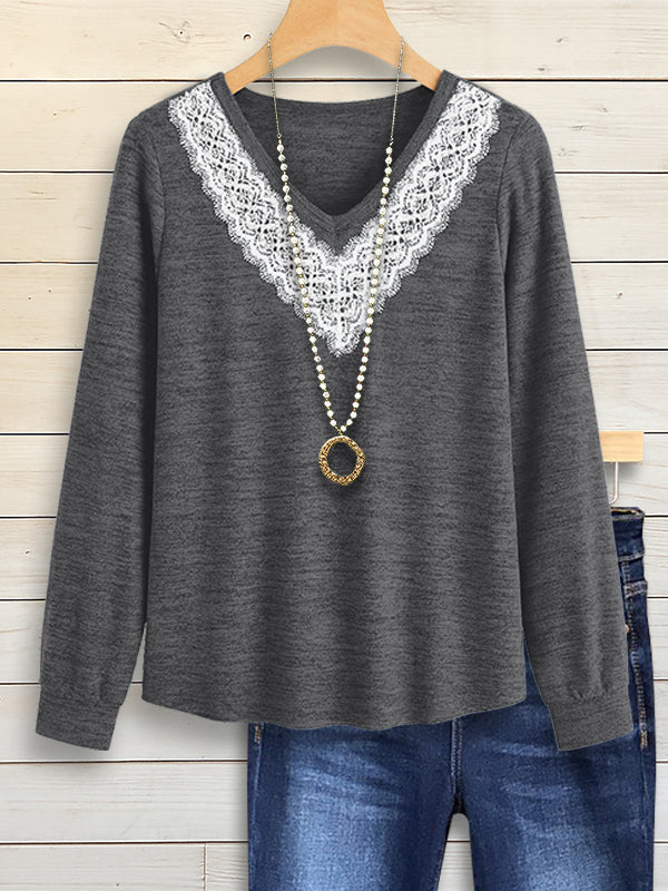 Lace Charm V-Neck Top