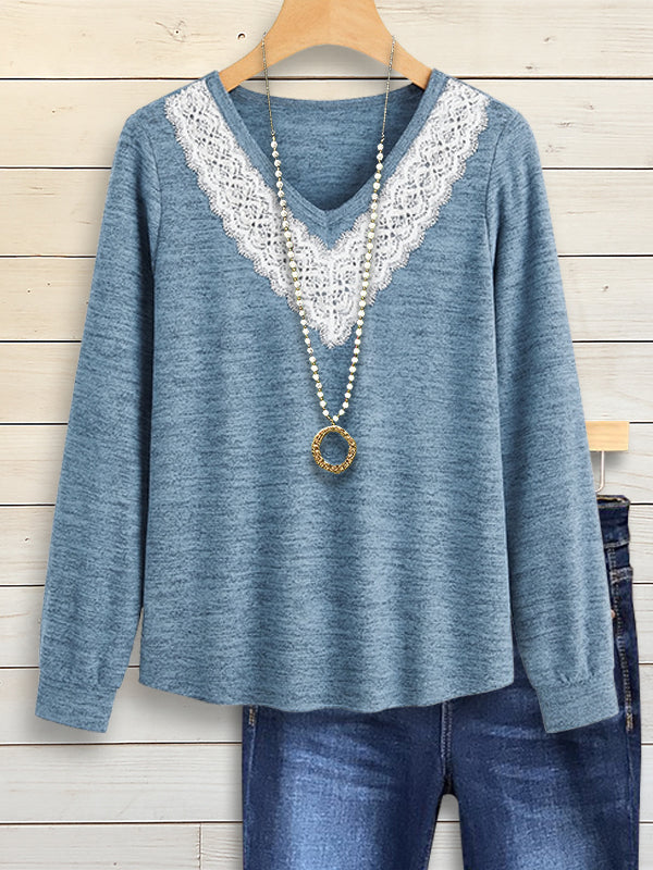 Lace Charm V-Neck Top