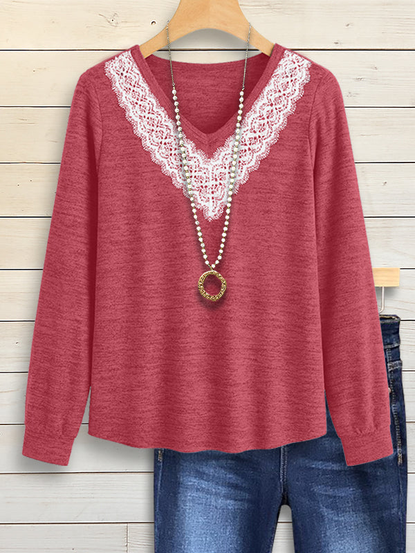 Lace Charm V-Neck Top