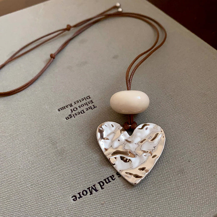 Heartbeat Silver Pendant Necklace