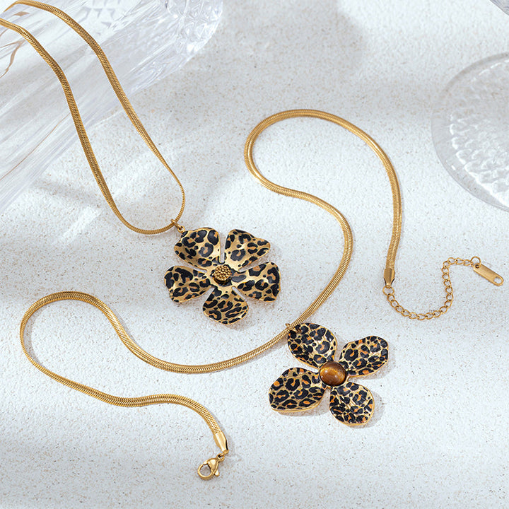 Wild Leopard Petal Necklace