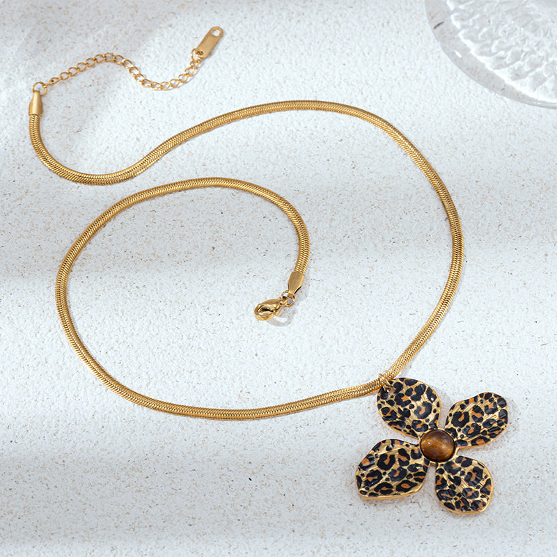 Wild Leopard Petal Necklace