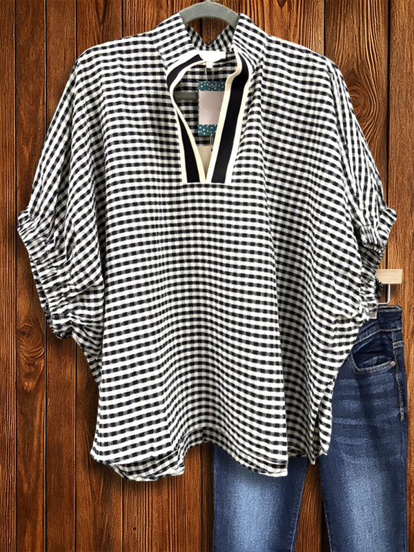 City Chic Gingham Pullover