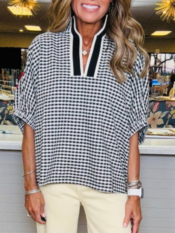 City Chic Gingham Pullover