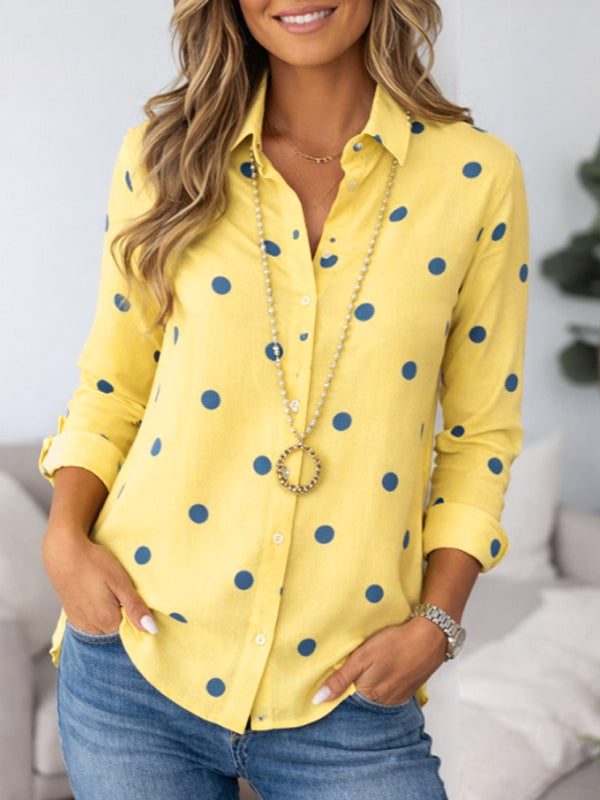 Sunny Polka Dot Button Shirt