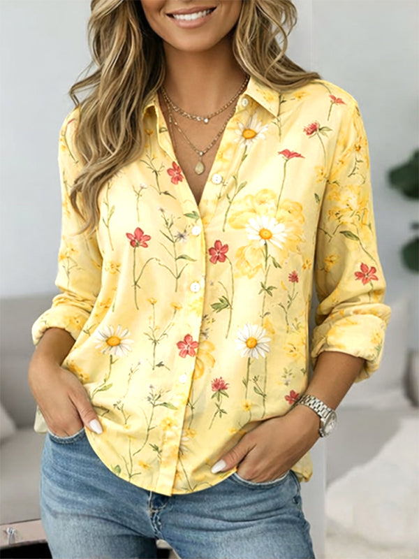 Sunshine Meadow Floral Blouse