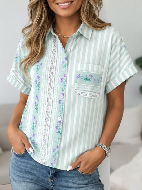 Mint Meadow Patchwork Shirt