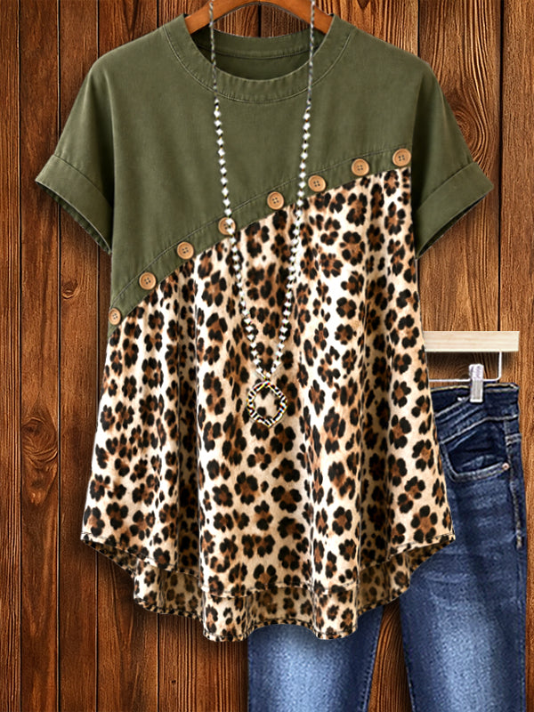 Wild Trail Leopard Patch Tee