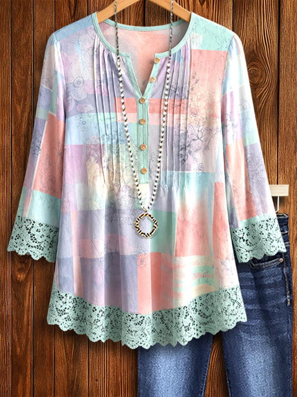 Pastel Breeze Lace Tunic