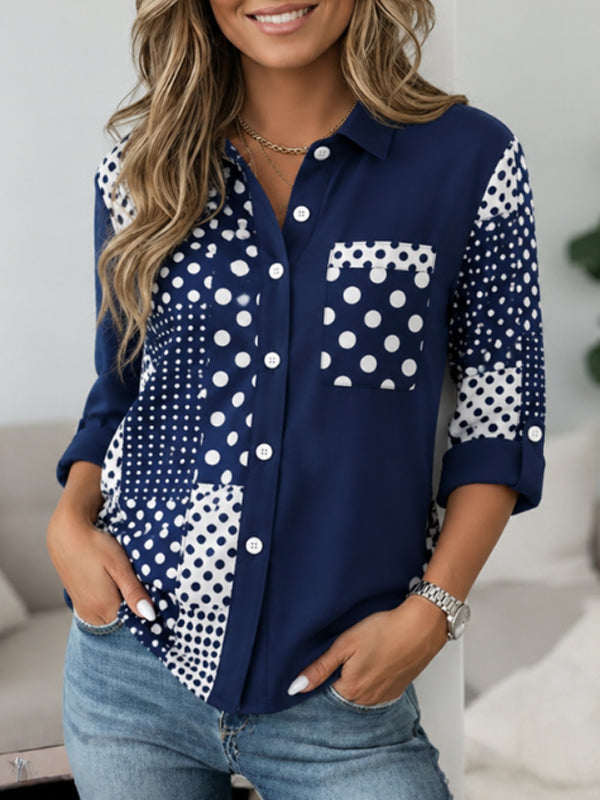 Coastal Dot Patchwork Shirt