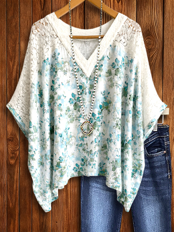 Sunset Polka Flutter Sleeve Top