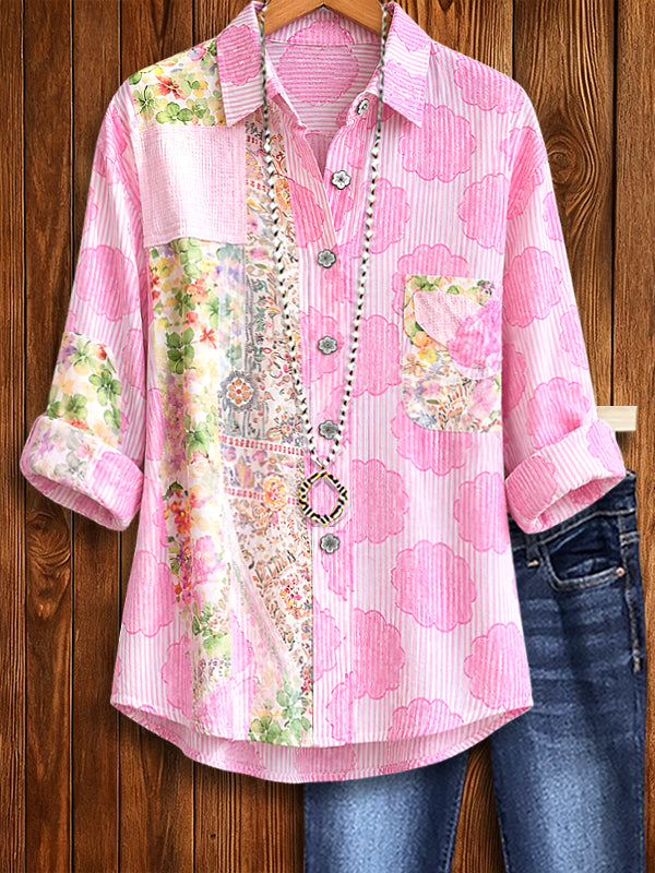 Sweet Magnolia Patchwork Shirt