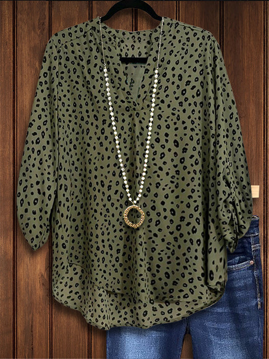 Classic Leopard Print Casual Top