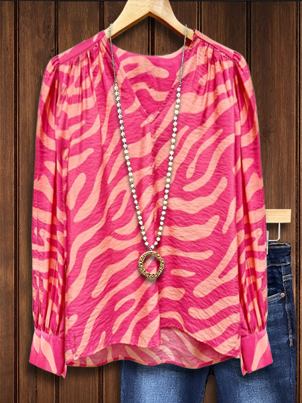 Animal Print Fashion Blouse