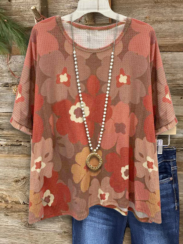 Classic Floral Print Casual Top