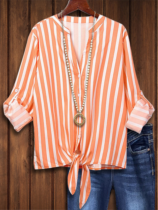 Striped Lace Fashion Blouse