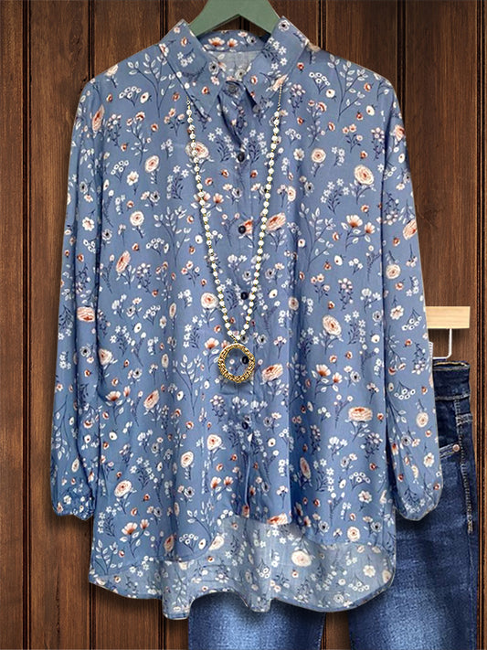 Floral Print Casual Blouse