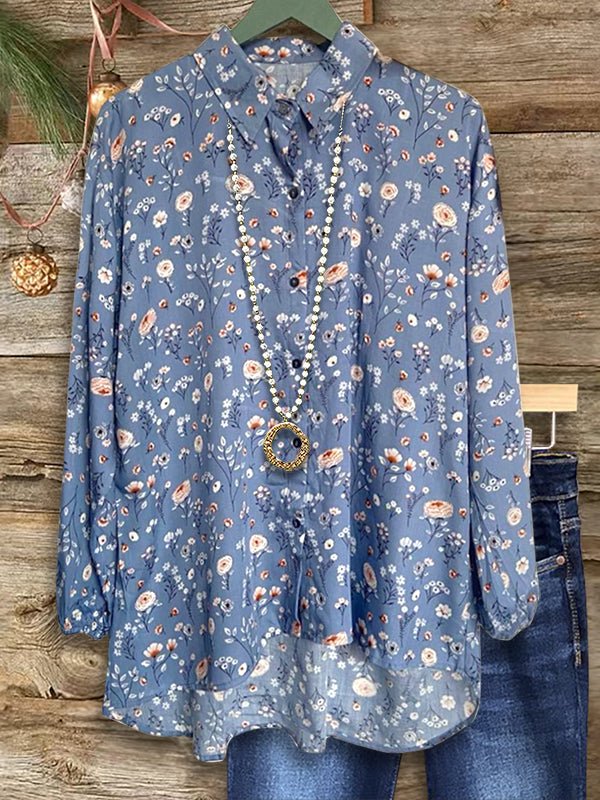 Floral Print Casual Blouse