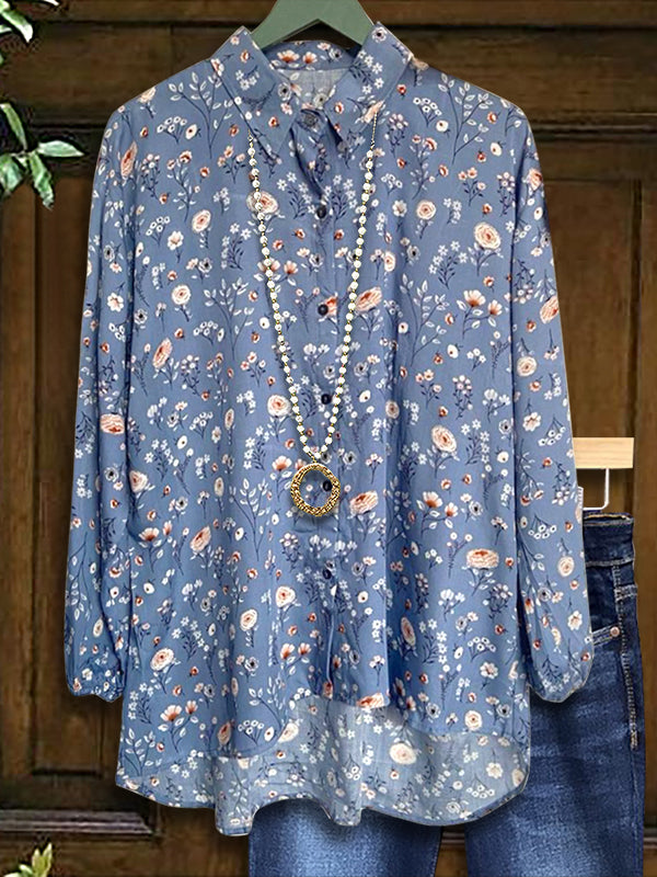 Floral Print Casual Blouse